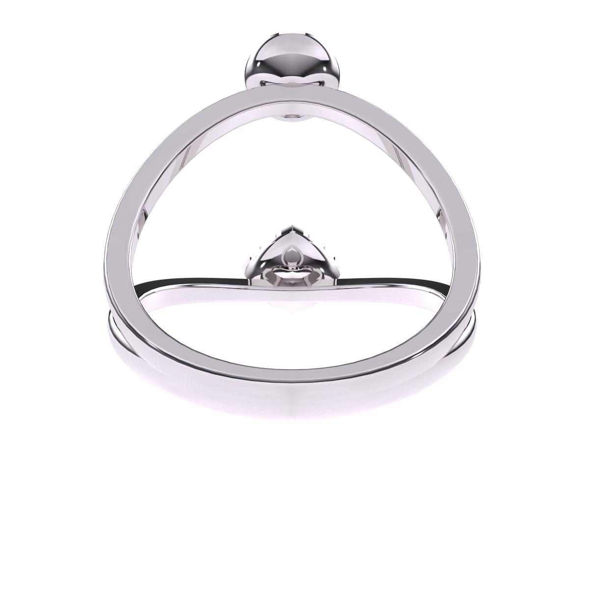 Elegant Two Tone Guard Wrap Wedding Ring